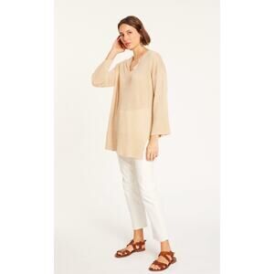 Maison Montagut Loose linen V-neck tunic - Marielle Large